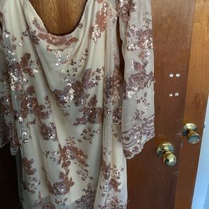 Southern Fried Chics Golden Goddess off shoulder